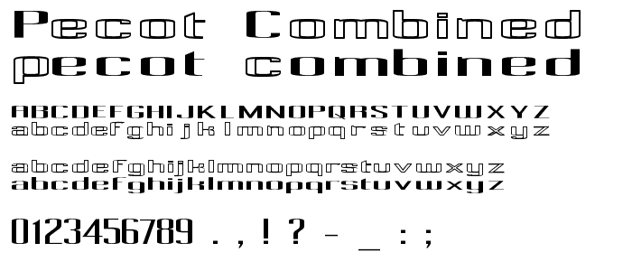 Pecot combined font